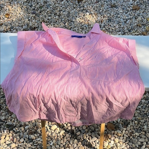 Apt. 9 Tops - Apt 9 Pink Striped Blouse